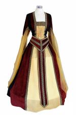 Ladies Medieval Tudor Costume And Headdress Size 22 - 26 Image